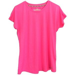 Starter Shirt Womens Large Neon Pink Dri-Star Athletic Running Tee Top Workout